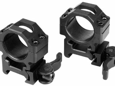 UTG 1" Quick-Detach Rings, Medium, Weaver/Picatinny, See-Thru, Law-Enforcement Grade