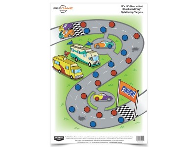 Birchwood Casey Pregame Checkered Flag Target, 12"x18", 8ct