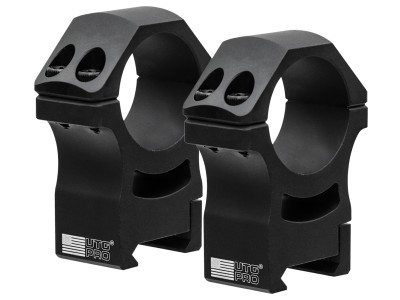 UTG Pro US Made 30mm Rings, High, POI Picatinny
