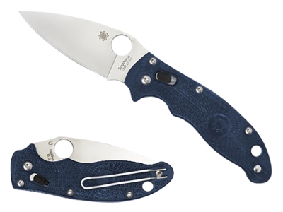 Spyderco 3.37" CTS BD1 Blade Dark Blue FRCP Handle Folding Knife