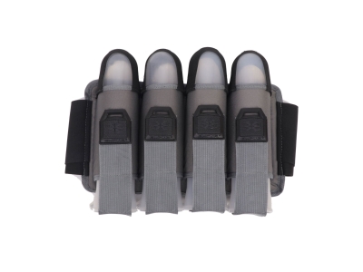 Empire Omega Paintball 4 Pod Harness Hook & Loop Strap Pack, Solid Gray