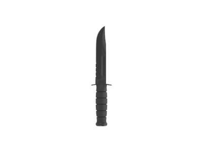 Ka-Bar 7" Fixed Clip Point Serrated 1095 Steel Black Kraton Handle