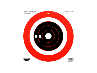 Birchwood  Rigid DH Bullseye Tagboard Hanging 12" x 12" Black/Orange, 10