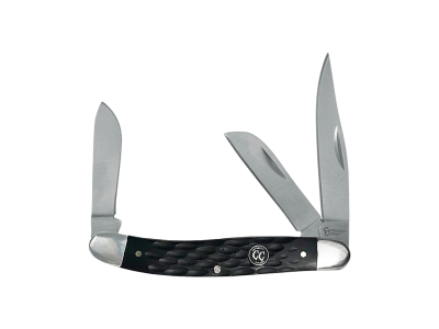 ABKT Cattleman Stockman Jigged Knife, Black