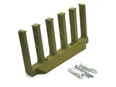 Evolve3D Rifle Magazine Wall Mount, AR15, AR10, AK47, 5.56, 223, 7.62, Green