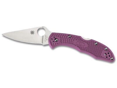 Spyderco 2.88" VG-10 Blade Purple FRN Handle Folding Knife