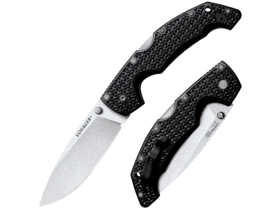 Cold Steel Voyager Large Drop Point Plain Edge, AUS 10A, Stone Wash