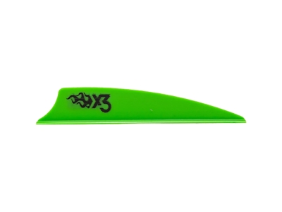 Bohning X3 Vanes Neon Green 2.25 in. 100 pk.