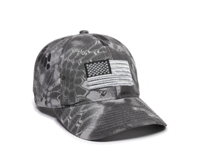 Outdoor Cap USA Flag Kryptek Raid Hook & Loop OSFA Unstructured, One Size Fits Most