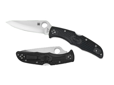 Spyderco 2.88" Serrated VG-10 Blade Black FRN Handle Folding Knife