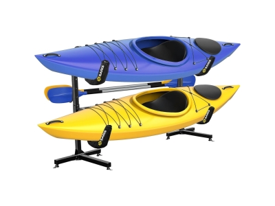 Saris Kayak Storage Rack, Freestanding Kayak Rack for Two-Kayak, Black