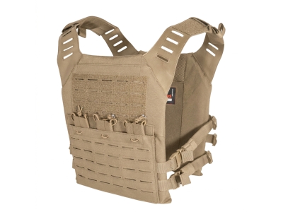 Air Raid Laser Cut Airsoft Tan Loadout Vest w/ Triple Mag Pouches