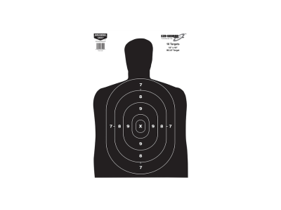 Birchwood  EZE-Scorer BC-27 Silhouette Target, Black/White, 100