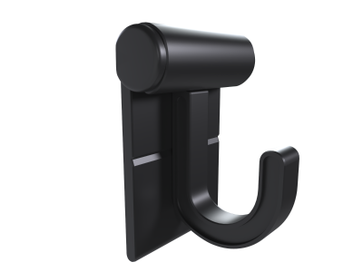 Hang It Simple Wall Mounted Universal Storage Hanger 2", Black
