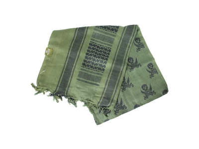 Air Raid Shemagh Olive Drab Skulls Scarf, One Size Fits Most