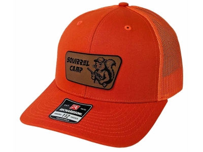 Artora Squirrel Camp Trucker Hat, Blaze Orange