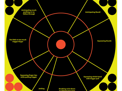 Birchwood  Shoot-N-C Reactive Target Black/Yellow/Red 12" Bullseye