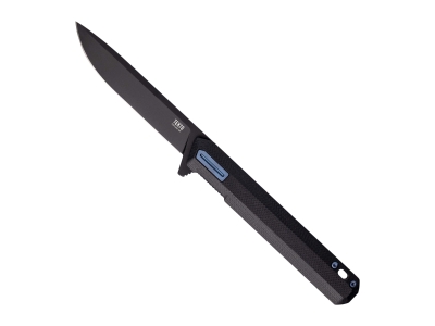 Tekto F2 Bravo Folding Knife // Black G10 - Blue Accents