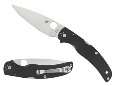 Spyderco 4.02" CTS BD1N Folding Knife Black FRN Handle