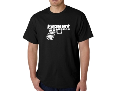 LA Pop Art Men's Word Art T-shirt - Out of My cold Dead Hands Gun, Extra Large, Black