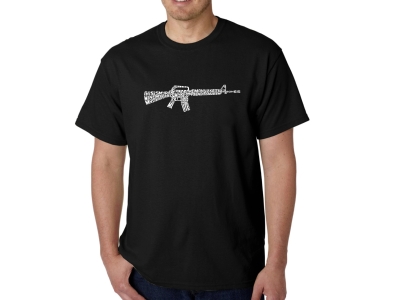 LA Pop Art Men's Word Art T-shirt - RIFLEMANS CREED, Extra Large, Black