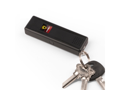 Guard Dog LED Stun Gun Keychain 120dB Alarm - Recharge Black