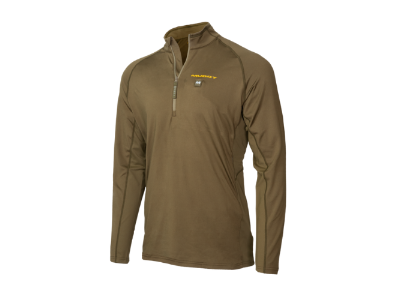 Muddy Nucleus Heated Quarter Zip, Small, Brown Clay