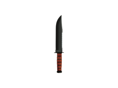 Ka-Bar 9.38" Bowie Knife 1095 Steel Serrated Brown Handle