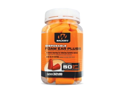 Walkers Foam Ear Plugs - 50 Pair Jar, Orange