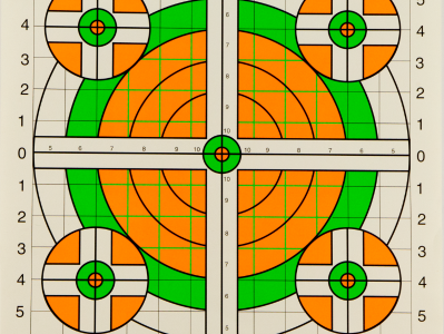 Champion Score Keeper Bullseye Paper Hanging 100 yds Rifle, 12