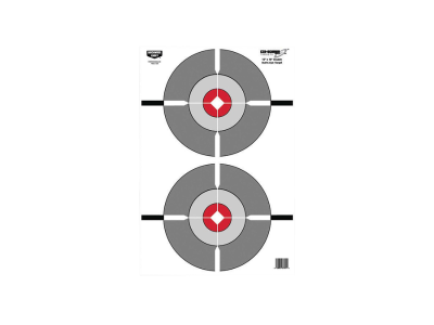 Birchwood  EZE-Scorer Bullseye Paper Target 12" x 18", White/Grey, 100