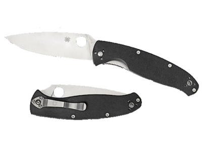 Spyderco 4.2" 8Cr13MoV Blade Black G10 Handle Folding Knife