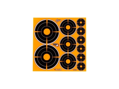 Allen EZ Aim Adhesive Splash Reactive Paper Shooting Targets, 12 Count