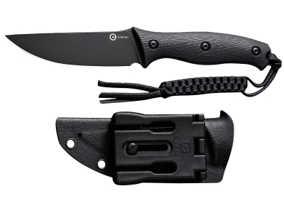 Civivi 3.92" Fixed Straight Back Knife Black G10 Nitro-V Blade