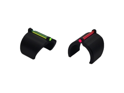 Fox 2 Industries Fiber Optic Clip On Sight - 12ga - Red/Green - 2 Pack, None