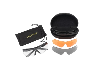 ULTRX Admiral Safety Glasses Set, Black