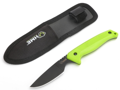 HME 2.50" Caper Knife 420HC Blade Green TPR Handle w/Sheath