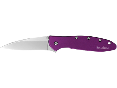 Kershaw 3" 14C28N Drop Point Blade Purple Aluminum Handle