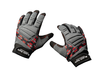 Black Rain Ordnance Tactical Gloves, Large, Black/Red
