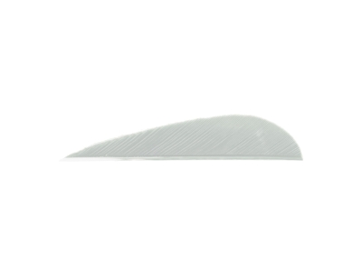 Trueflight Parabolic Feathers, White, 100