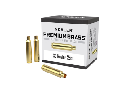 Nosler Premium Brass Unprimed Rifle Cases, .30 Nosler, 25