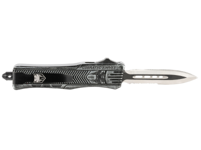 CobraTec 2.75" OTF Part Serrated Dagger D2 Aluminum Handle