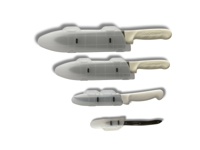 Blade Guard Secure Knife Blade Edge Protection Cover 4 pack, Clear