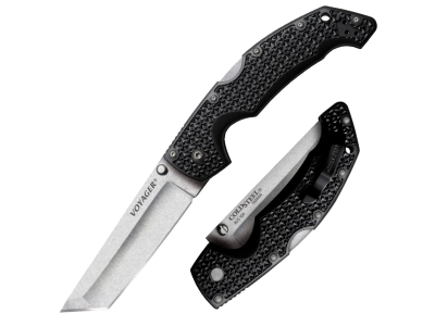 Cold Steel Voyager Large Tanto Point - Plain Edge (AUS10A), Ambidextrous