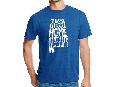 LA Pop Art Men's Premium Blend Word Art T-shirt - Sweet Home Alabama