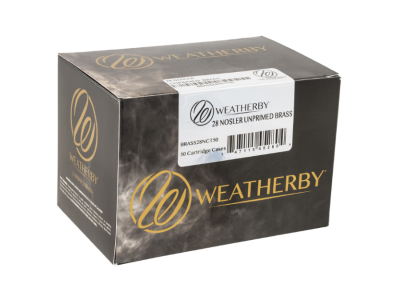 Weatherby Unprimed Brass Cases, .28 Nosler, 50