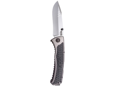 SOG Sideswipe, Ambidextrous, Spring Assisted, Dust Black/Gray