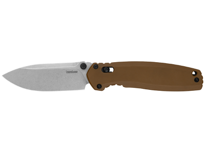 Kershaw 3.5" D2 Spear Point Blade Brown G10 Handle