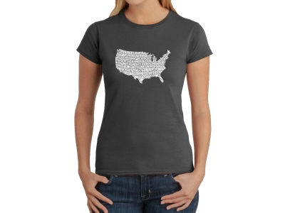 LA Pop Art Women's Word Art T-Shirt - THE STAR SPANGLED BANNER