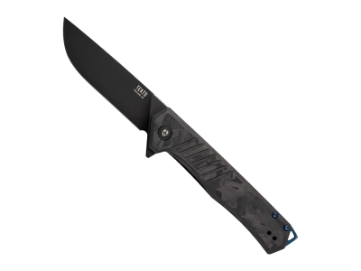 Tekto F1 Alpha Folding Knife // Forged Carbon - Blue Accents